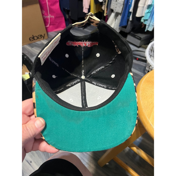 Unisex Mitchell & Ness Chicago Bulls Hat Adjustable Black Leopard Print - Picture 4 of 5